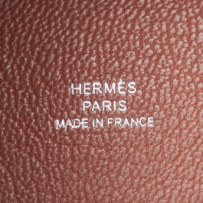 エルメス ズールー コインケース 小銭入れ ブラウン ピンク シェーブル レディース HERMES 【中古】