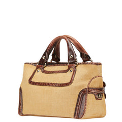 セリーヌ ブギーバッグ トートバッグ ベージュ ブラウン ラフィア レザー レディース CELINE 【中古】