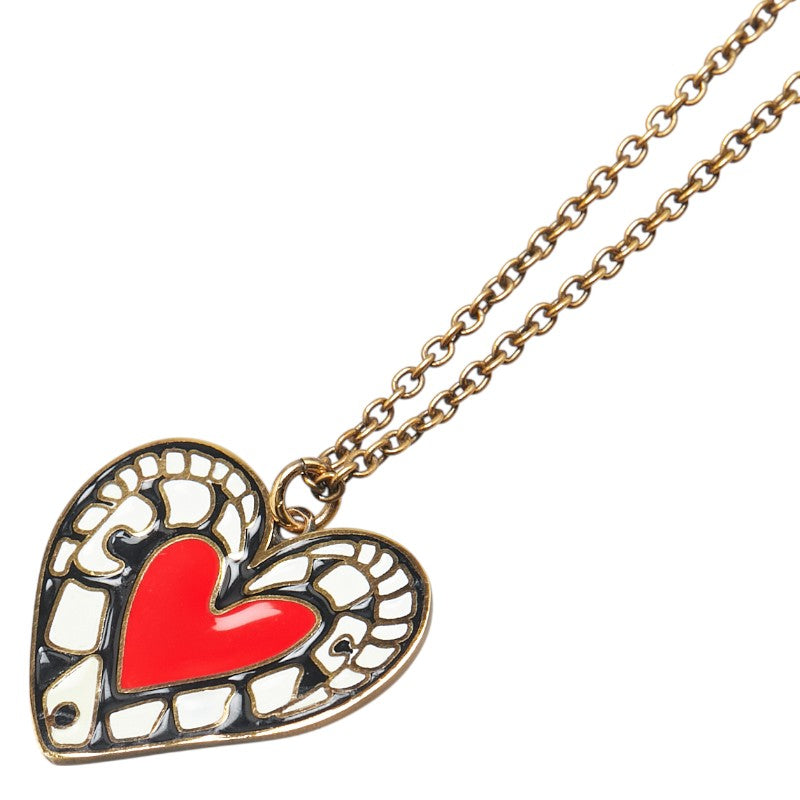 ディオール ハート ロングネックレス ゴールド マルチカラー メッキ レディース Dior 【中古】