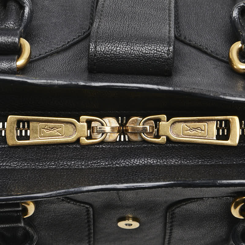 サンローラン カバスシック ハンドバッグ ショルダーバッグ 2WAY ブラック レザー レディース SAINT LAURENT 【中古】