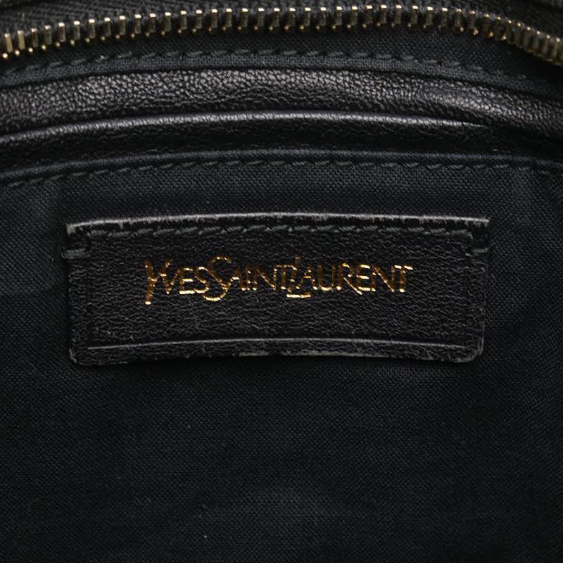 サンローラン カバスシック ハンドバッグ ショルダーバッグ 2WAY ブラック レザー レディース SAINT LAURENT 【中古】