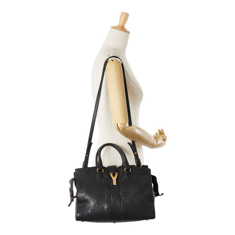 サンローラン カバスシック ハンドバッグ ショルダーバッグ 2WAY ブラック レザー レディース SAINT LAURENT 【中古】