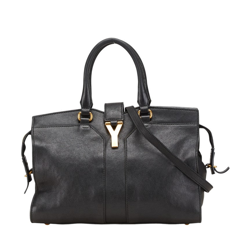 サンローラン カバスシック ハンドバッグ ショルダーバッグ 2WAY ブラック レザー レディース SAINT LAURENT 【中古】