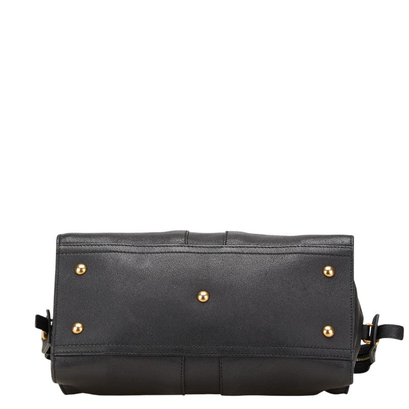 サンローラン カバスシック ハンドバッグ ショルダーバッグ 2WAY ブラック レザー レディース SAINT LAURENT 【中古】