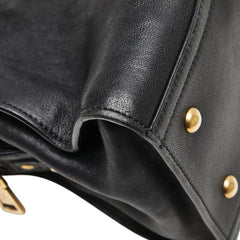 サンローラン カバスシック ハンドバッグ ショルダーバッグ 2WAY ブラック レザー レディース SAINT LAURENT 【中古】