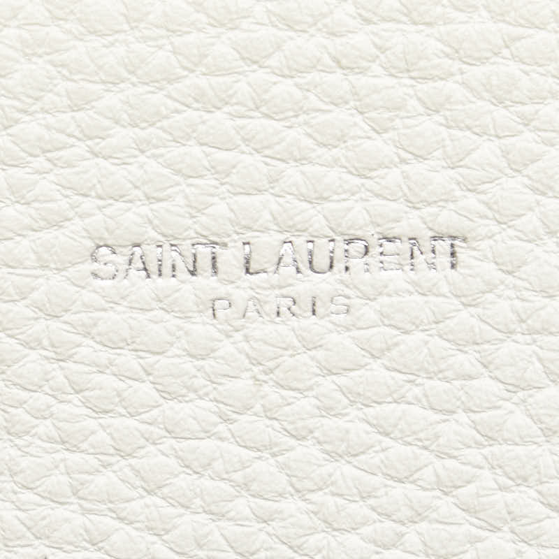 サンローラン サックドジュール ハンドバッグ ショルダーバッグ 2WAY ホワイト レザー レディース SAINT LAURENT 【中古】