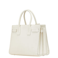 サンローラン サックドジュール ハンドバッグ ショルダーバッグ 2WAY ホワイト レザー レディース SAINT LAURENT 【中古】
