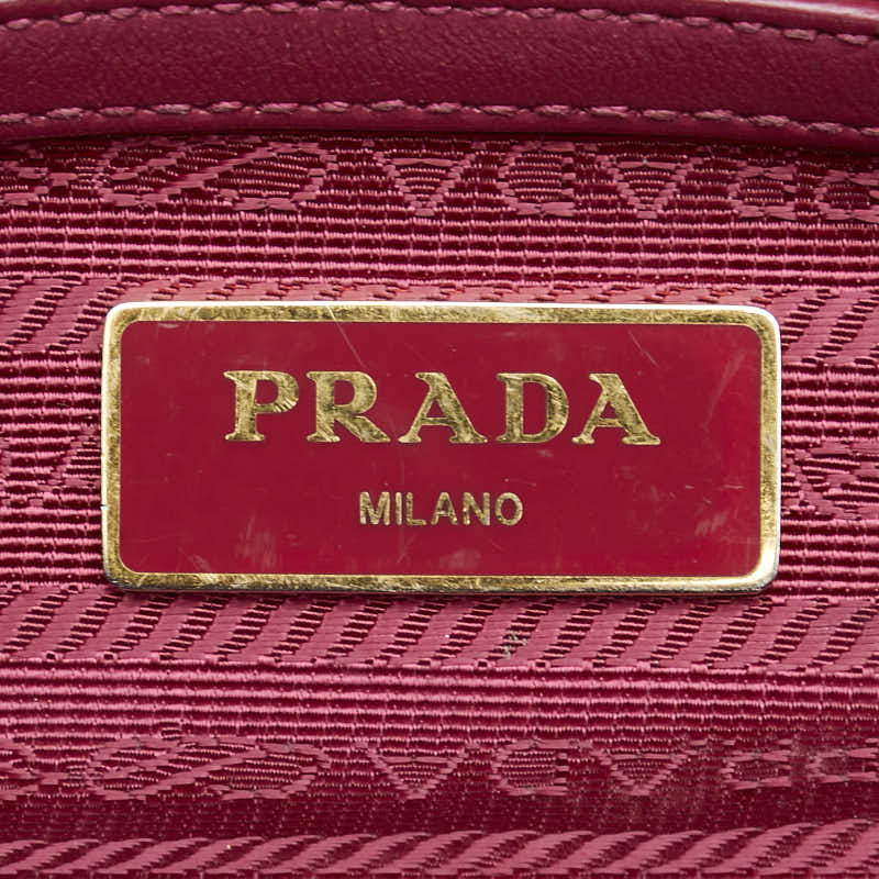 プラダ ハンドバッグ ショルダーバッグ 2WAY 1BA172 ピンク ナイロン レザー レディース PRADA 【中古】