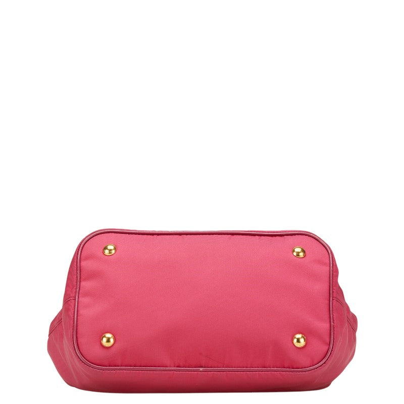 プラダ ハンドバッグ ショルダーバッグ 2WAY 1BA172 ピンク ナイロン レザー レディース PRADA 【中古】