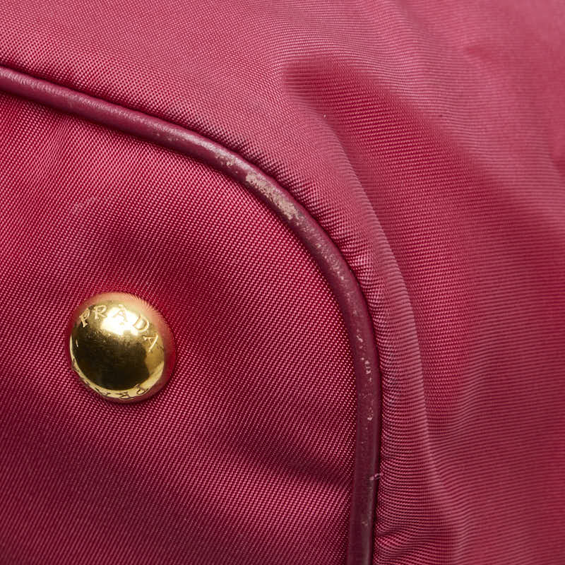 プラダ ハンドバッグ ショルダーバッグ 2WAY 1BA172 ピンク ナイロン レザー レディース PRADA 【中古】