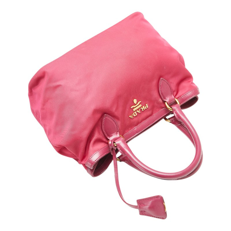 プラダ ハンドバッグ ショルダーバッグ 2WAY 1BA172 ピンク ナイロン レザー レディース PRADA 【中古】