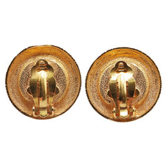 シャネル ラウンド イヤリング ゴールド メッキ フェイクパール レディース CHANEL 【中古】