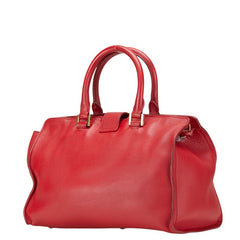 サンローラン プチカバス ハンドバッグ ショルダーバッグ 2WAY 311210 レッド レザー レディース SAINT LAURENT 【中古】