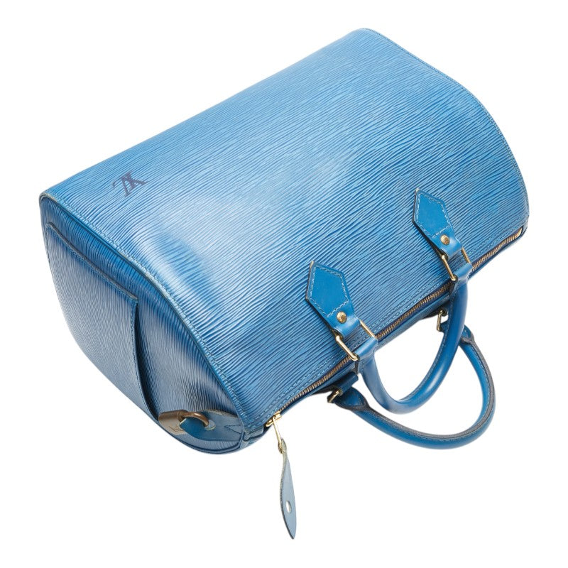 ルイ ヴィトン エピ スピーディ30 ハンドバッグ ミニボストンバッグ M43005 トレドブルー レザー レディース LOUIS VUITTON 【中古】