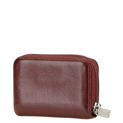 シャネル ココマーク カードケース ワインレッド レザー レディース CHANEL 【中古】