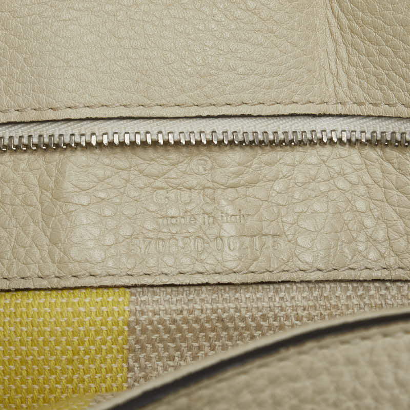 グッチ バンブー デイリー トートバッグ ショルダーバッグ 2WAY 370830 ホワイト レザー レディース GUCCI 【中古】