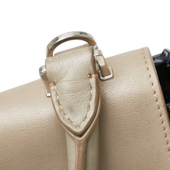 セリーヌ トラペーズ ミディアム トリコロール ハンドバッグ ショルダーバッグ 2WAY ベージュ ブラック ブルー レザー レディース CELINE 【中古】