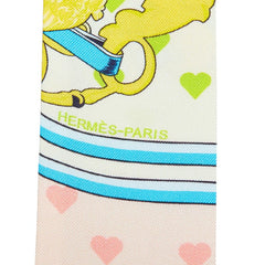 エルメス ツイリー Brides de Gala Love ブリッド ドゥ ガラ ラヴ ハート スカーフ マルチカラー シルク レディース HERMES 【中古】