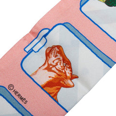 エルメス ツイリー HERMES STORY エルメス ストーリー スカーフ ピンク マルチカラー シルク レディース HERMES 【中古】