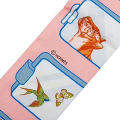 エルメス ツイリー HERMES STORY エルメス ストーリー スカーフ ピンク マルチカラー シルク レディース HERMES 【中古】