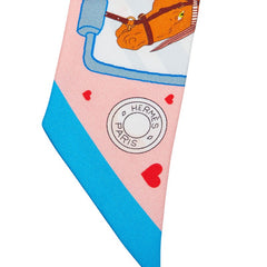 エルメス ツイリー HERMES STORY エルメス ストーリー スカーフ ピンク マルチカラー シルク レディース HERMES 【中古】