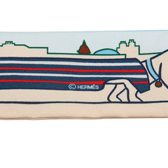 エルメス ツイリー Les Chiens Parisiens パリジャンの犬 スカーフ ベージュ マルチカラー シルク レディース HERMES 【中古】