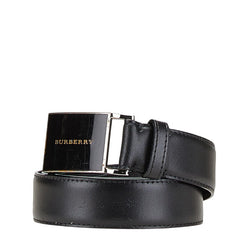 バーバリー ロゴ ベルト サイズ：105/42 ブラック レザー レディース BURBERRY 【中古】