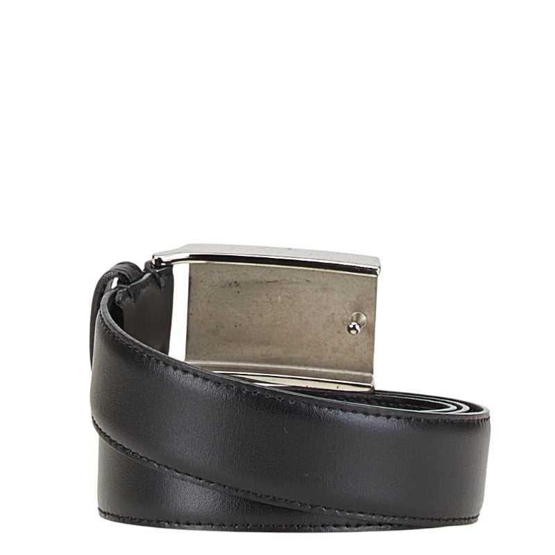 バーバリー ロゴ ベルト サイズ：105/42 ブラック レザー レディース BURBERRY 【中古】