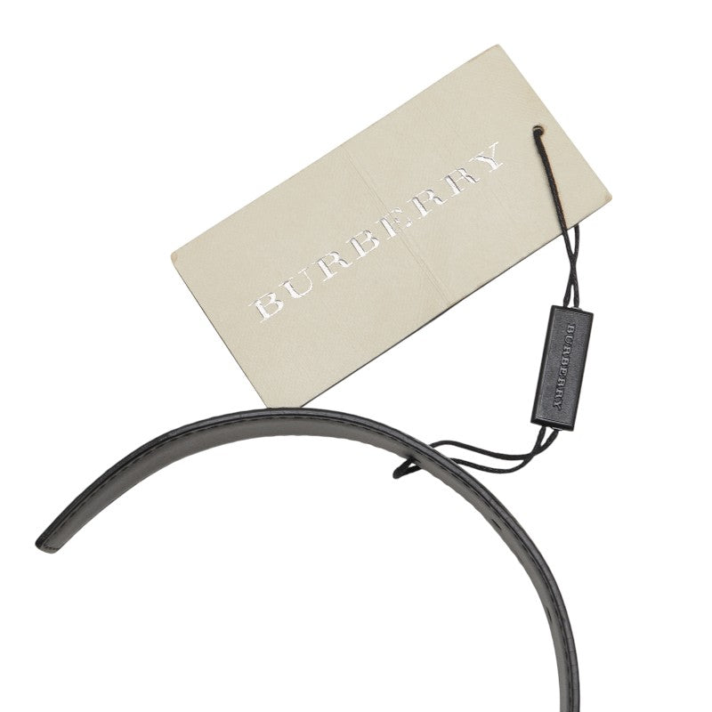 バーバリー ロゴ ベルト サイズ：105/42 ブラック レザー レディース BURBERRY 【中古】