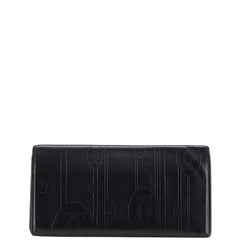 カルティエ パシャ ドゥ カルティエ マトリックス 長財布 ブラック レザー レディース CARTIER 【中古】