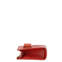 サルヴァトーレフェラガモ ヴァラ ポーチ レッド ゴールド レザー レディース Salvatore Ferragamo 【中古】