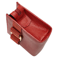サルヴァトーレフェラガモ ヴァラ ポーチ レッド ゴールド レザー レディース Salvatore Ferragamo 【中古】