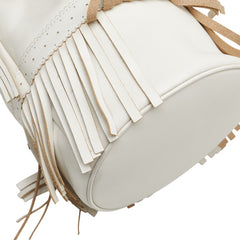 ジェイアンドエムデヴィッドソン カーニバル ハンドバッグ ショルダーバッグ 2WAY ベージュ ホワイト レザー レディース J&M Davidson 【中古】