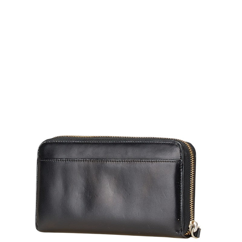 ケイトスペード ラウンドファスナー 長財布 ブラック レザー レディース Kate Spade 【中古】