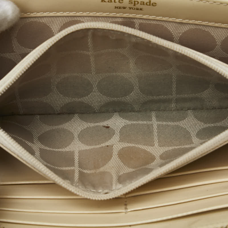 ケイトスペード ラウンドファスナー 長財布 ブラック レザー レディース Kate Spade 【中古】