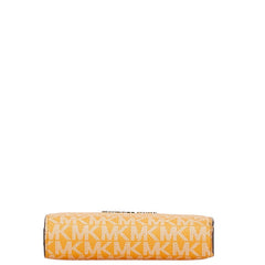 マイケルコース JET SET TRAVEL L字ファスナー 二つ折り財布 ブラウン PVC レディース Michael Kors 【中古】