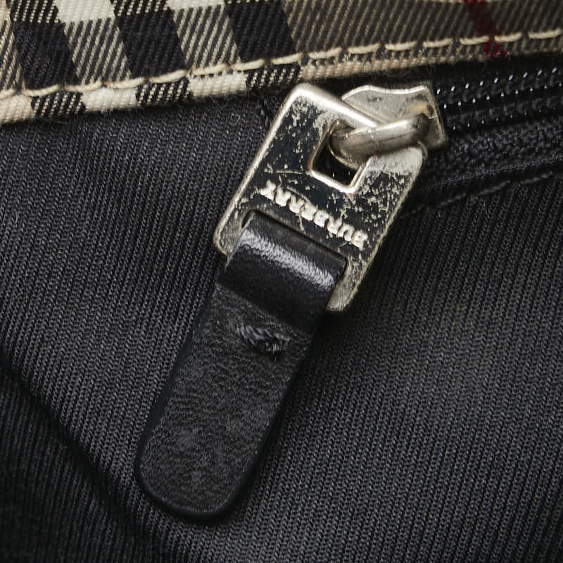 バーバリー ノバチェック ハンドバッグ ベージュ マルチカラー キャンバス レザー レディース BURBERRY 【中古】