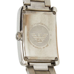 アルマーニ 腕時計 AR-1638 クオーツ ブラック文字盤 ステンレススチール メンズ ARMANI 【中古】