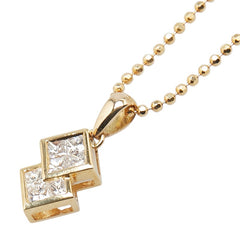 K18YG イエローゴールド ダイヤ0.70ct ペンダントネックレス レディース 【中古】