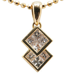 K18YG イエローゴールド ダイヤ0.70ct ペンダントネックレス レディース 【中古】