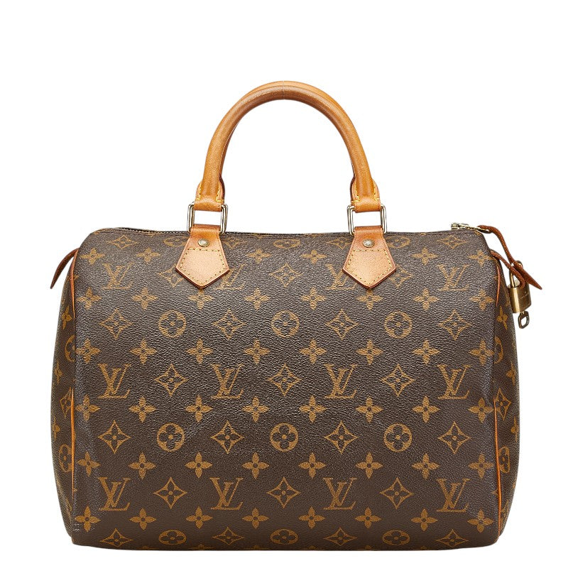ルイ ヴィトン モノグラム スピーディ30 ハンドバッグ M41526 ブラウン PVC レザー レディース LOUIS VUITTON 【中古】