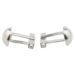 ルイ ヴィトン タイガ ブトン ドゥ マンシェット クルー カフス M30986 シルバー メタル レザー メンズ LOUIS VUITTON 【中古】