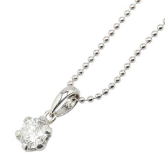 Pt900 プラチナ Pt850 プラチナ ダイヤ0.41ct プチ ネックレス レディース 【中古】