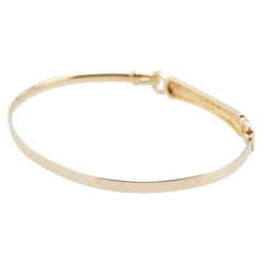 K18YG イエローゴールド ダイヤ0.04ｃｔ プレート バングル レディース 【中古】