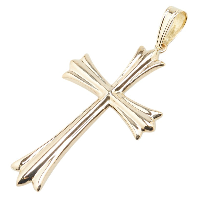 K18YG イエローゴールド クロス 十字架 モチーフ ペンダントトップ メンズ 【中古】
