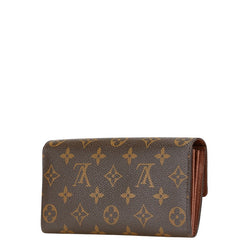 ルイ ヴィトン モノグラム ポルトフォイユ サラ 長財布 M61734 ブラウン PVC レザー レディース LOUIS VUITTON 【中古】
