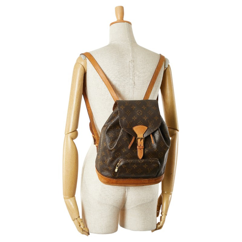 ルイ ヴィトン モノグラム モンスリMM リュック バックパック M51136 ブラウン PVC レザー レディース LOUIS VUITTON 【中古】