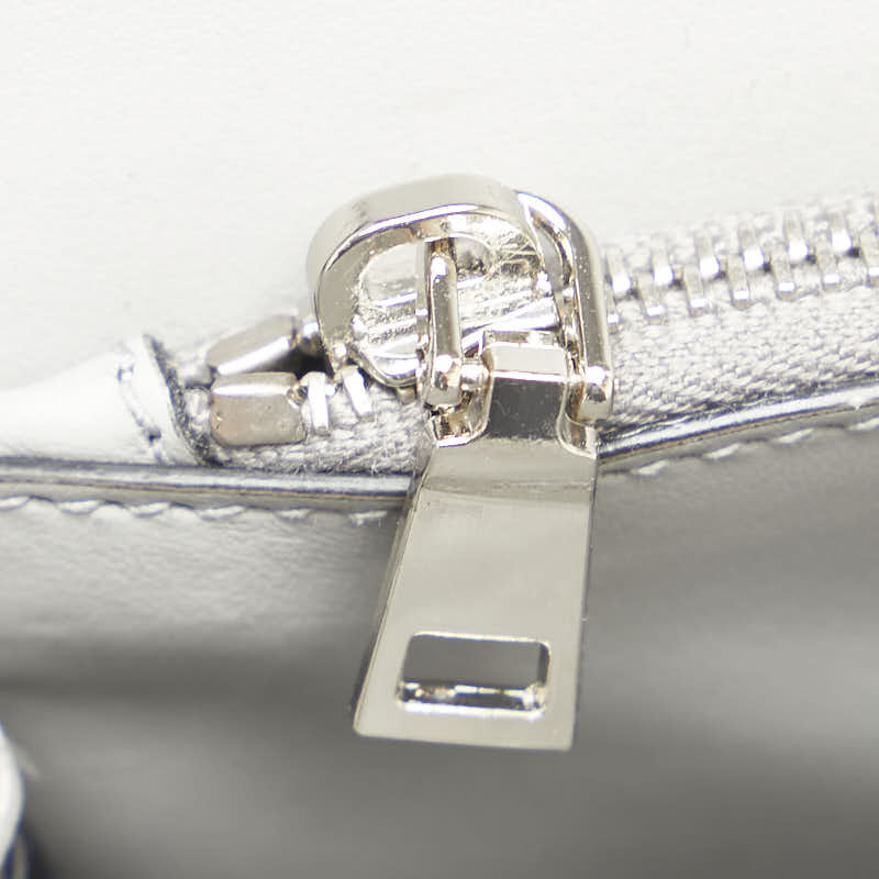 プラダ スタッズ 斜め掛け ショルダーバッグ グレー レザー レディース PRADA 【中古】