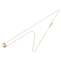 K18YG イエローゴールド ダイヤ0.11ct ハート モチーフ ペンダントネックレス レディース 【中古】