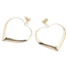 K18YG イエローゴールド ハート モチーフ ピアス レディース 【中古】